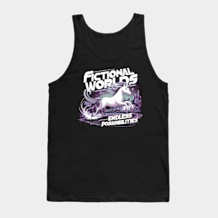 Magical Unicorn Enchantment - Fantasy Realm Canvas Art Tank Top